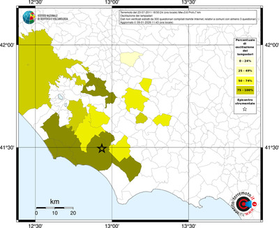 Mappa territorio comunale con almeno 3 questionari