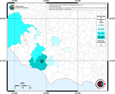 Mappa territorio comunale con almeno 3 questionari