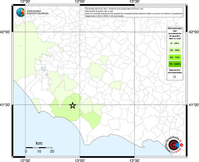 Mappa territorio comunale con almeno 3 questionari