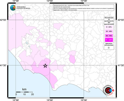 Mappa territorio comunale con almeno 3 questionari