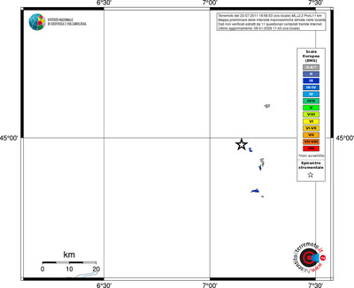 Mappa EMS - territori località