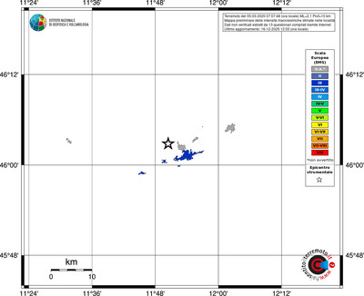 Mappa EMS - territori località