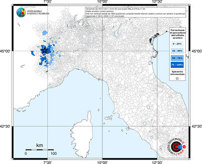 Mappa territorio comunale con almeno 3 questionari