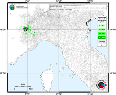 Mappa territorio comunale con almeno 3 questionari