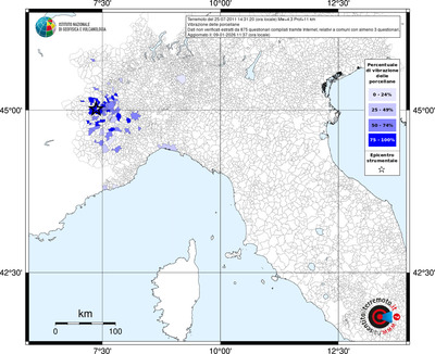 Mappa territorio comunale con almeno 3 questionari