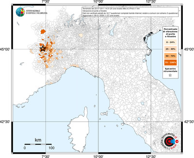 Mappa territorio comunale con almeno 3 questionari