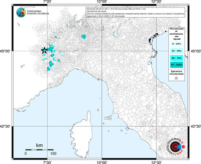 Mappa territorio comunale con almeno 3 questionari