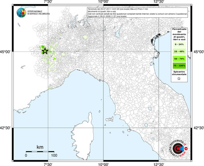 Mappa territorio comunale con almeno 3 questionari