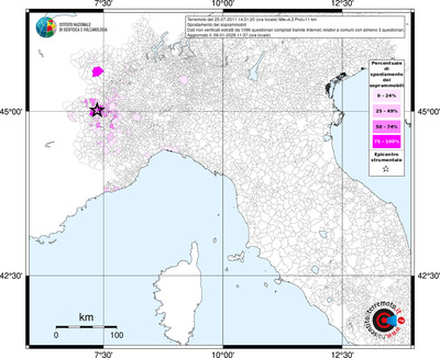 Mappa territorio comunale con almeno 3 questionari