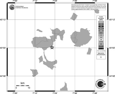 Mappa EMS - territori comuni