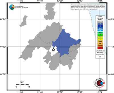 Mappa EMS - territori comuni