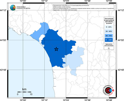 Mappa territorio comunale con almeno 3 questionari