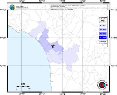 Mappa territorio comunale con almeno 3 questionari