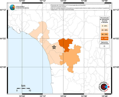 Mappa territorio comunale con almeno 3 questionari