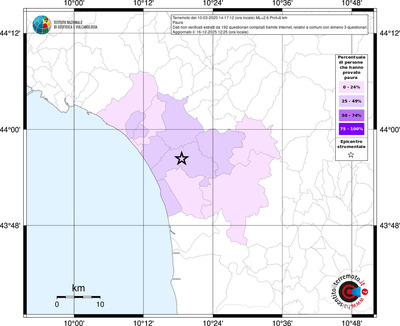 Mappa territorio comunale con almeno 3 questionari