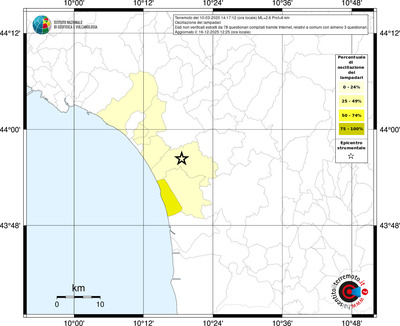Mappa territorio comunale con almeno 3 questionari