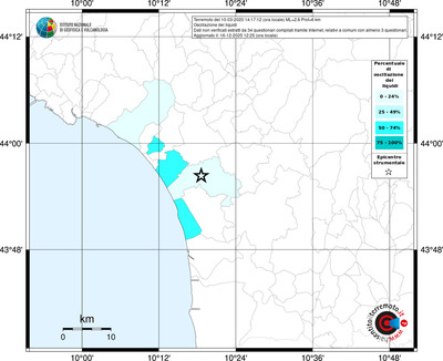 Mappa territorio comunale con almeno 3 questionari