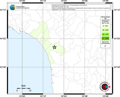 Mappa territorio comunale con almeno 3 questionari