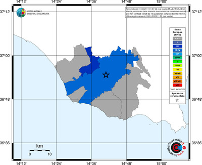 Mappa EMS - territori comuni