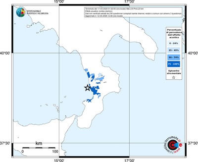 Mappa territorio comunale con almeno 3 questionari