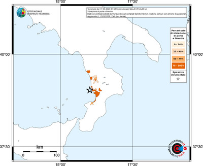 Mappa territorio comunale con almeno 3 questionari