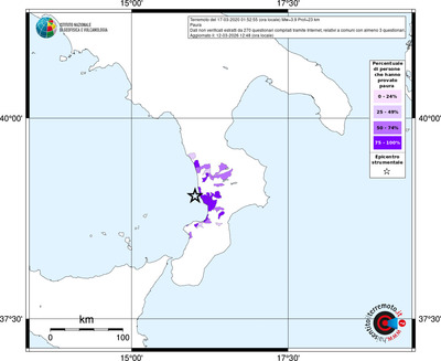 Mappa territorio comunale con almeno 3 questionari