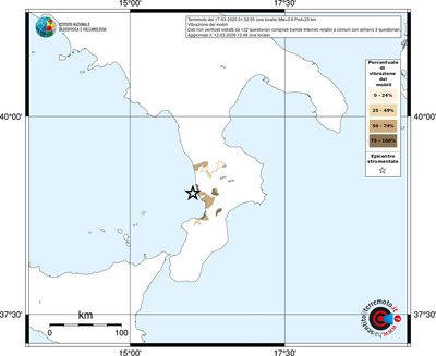 Mappa territorio comunale con almeno 3 questionari
