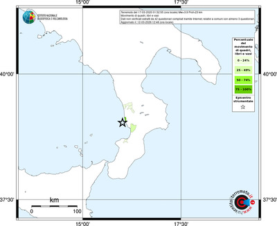 Mappa territorio comunale con almeno 3 questionari