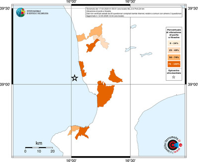 Mappa territorio comunale con almeno 3 questionari