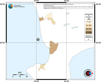 Mappa territorio comunale con almeno 3 questionari