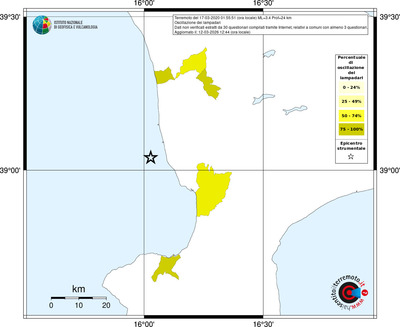 Mappa territorio comunale con almeno 3 questionari