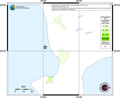 Mappa territorio comunale con almeno 3 questionari