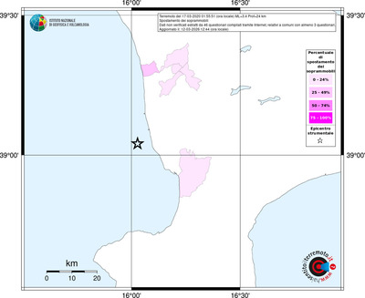 Mappa territorio comunale con almeno 3 questionari