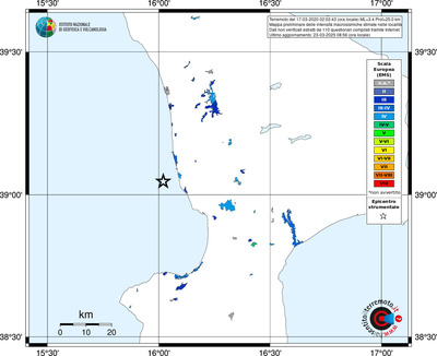 Mappa EMS - territori delle località