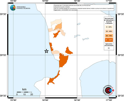 Mappa territorio comunale con almeno 3 questionari