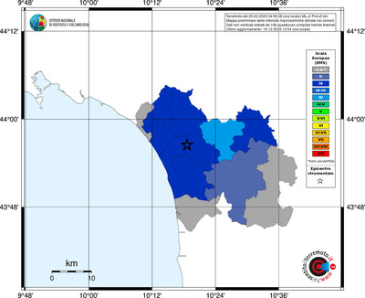 Mappa EMS - territori comuni