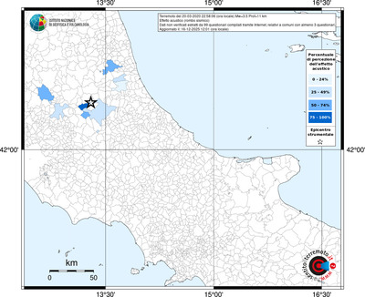 Mappa territorio comunale con almeno 3 questionari