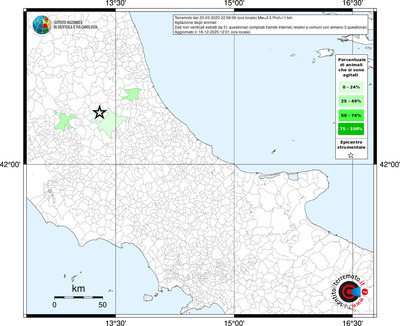 Mappa territorio comunale con almeno 3 questionari