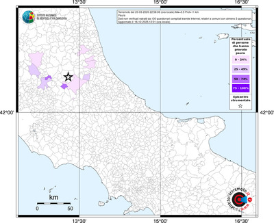 Mappa territorio comunale con almeno 3 questionari