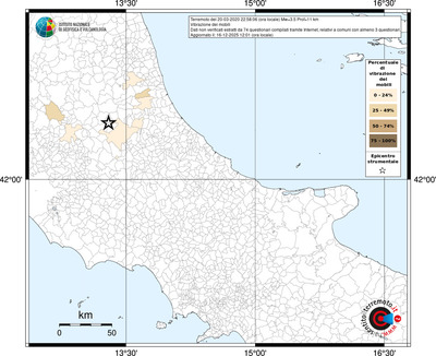 Mappa territorio comunale con almeno 3 questionari