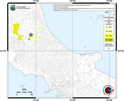 Mappa territorio comunale con almeno 3 questionari