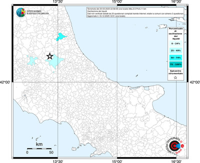 Mappa territorio comunale con almeno 3 questionari