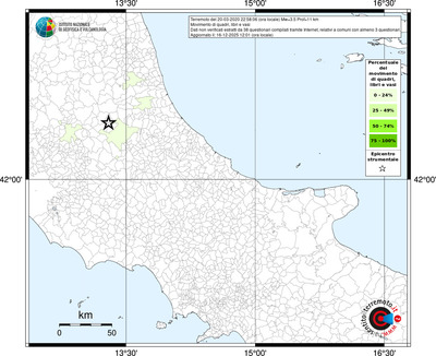 Mappa territorio comunale con almeno 3 questionari