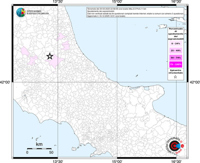 Mappa territorio comunale con almeno 3 questionari