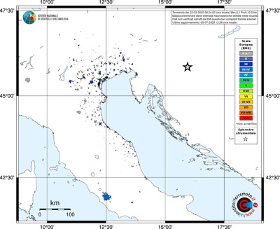 Mappa EMS - territori delle località