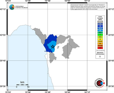 Mappa EMS - territori comuni