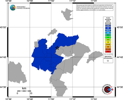 Mappa EMS - territori comuni