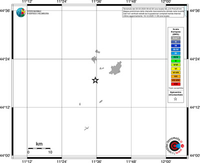 Mappa EMS - territori località