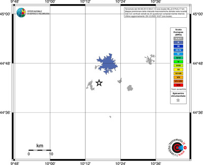 Mappa EMS - territori località