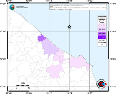 Mappa territorio comunale con almeno 3 questionari